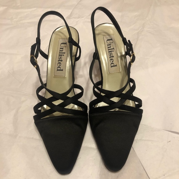 Unlisted leather criss cross heels vintage - Picture 1 of 6